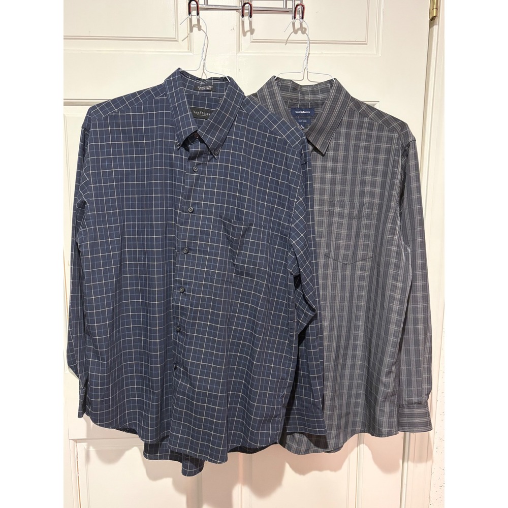 Mens Van Heusen and Croft & Barrow size Large Button Down Shirts‎ Bundle (2)